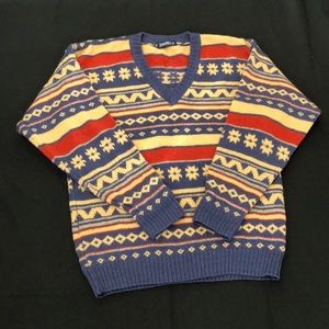 JEANS WEST   Vintage V neck men’s Sweater size Medium